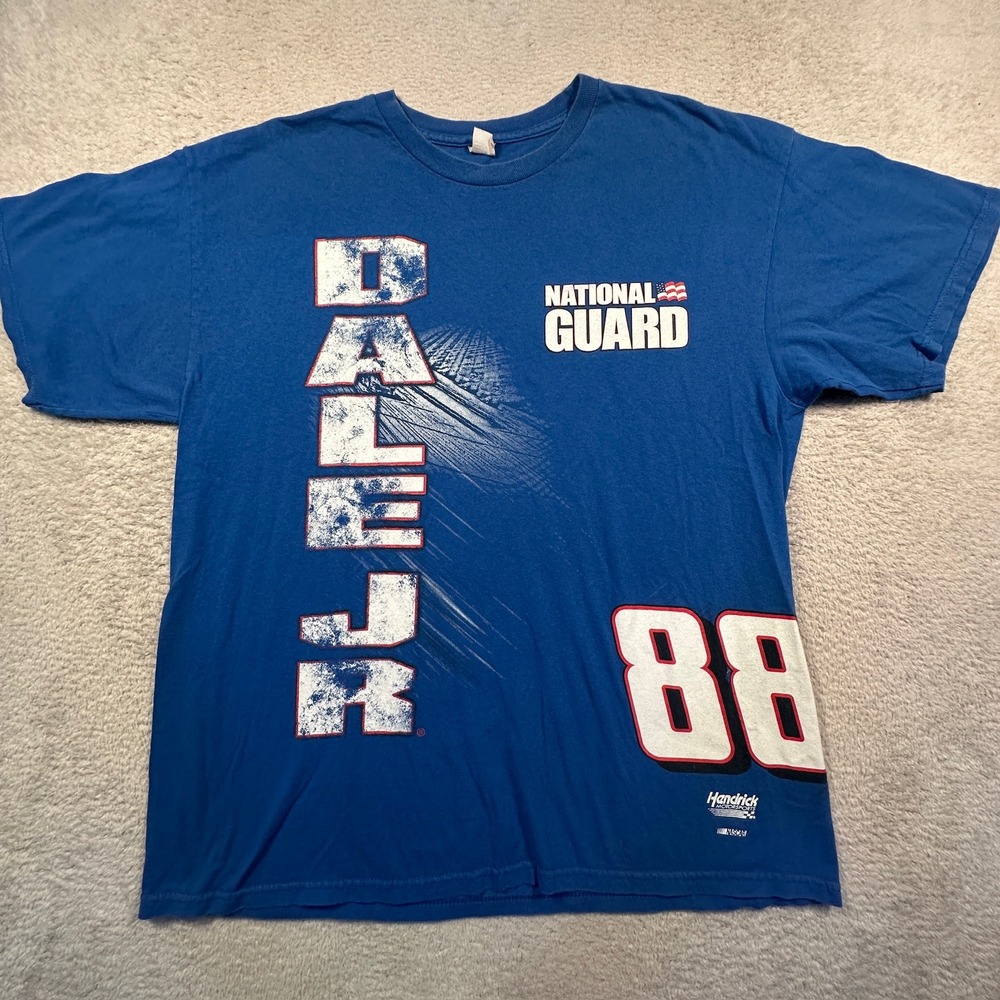 Vintage Y2K‎ AlStyle Dale Jr National Guard NASCAR Racing Graphic T-Shirt Large